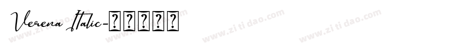 Verena Italic字体转换